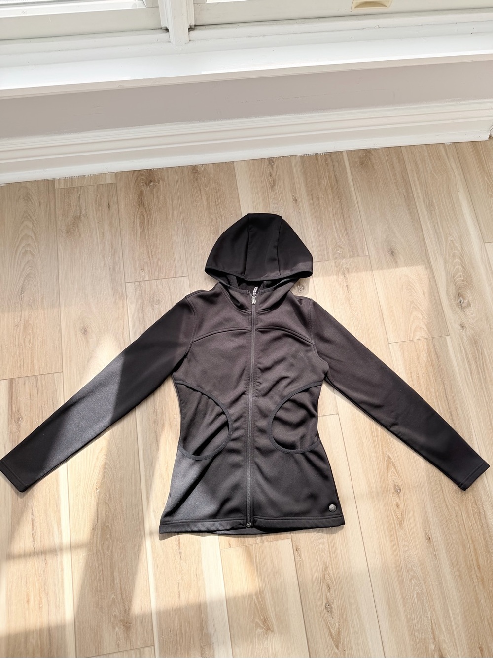 Black Hooded Zip Jacket